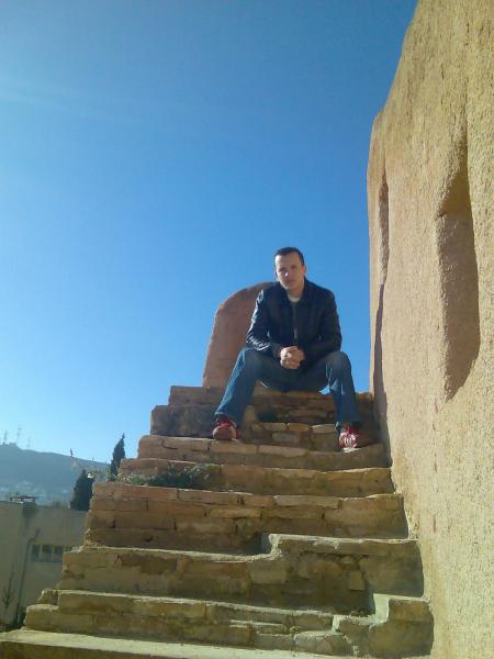 En haut des marche 